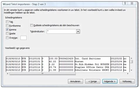 Excel Tekst Naar Kolommen