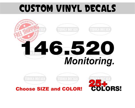 Ham Radio 146 520 Monitoring Decal Custom Amateur Radio Monitoring