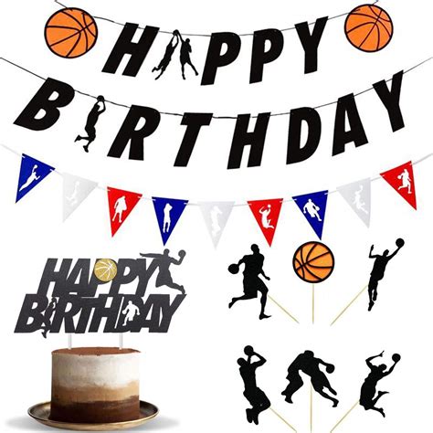 Buy Basketball Party Supplies WENTS 9PCS Basketball Theme Happy