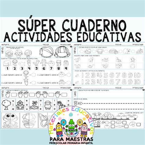 Súper Cuaderno De Actividades Educativas Materiales Educativos Para