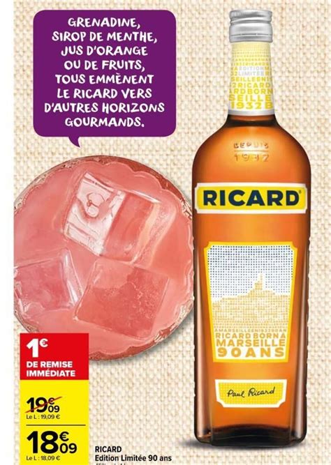 Promo Ricard Edition Limit E Ans Chez Carrefour Market