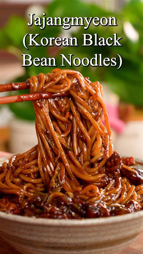 Jajangmyeon Korean Black Bean Noodles Two Plaid Aprons Video Recipe Video Korean