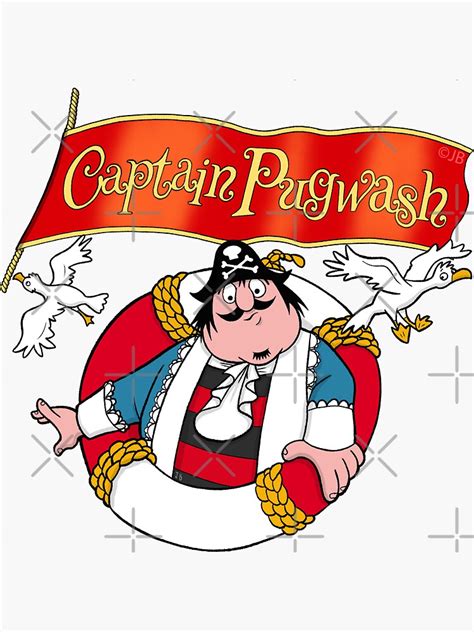 "Captain Pugwash Cartoon" Sticker for Sale by FunnehGacha | Redbubble