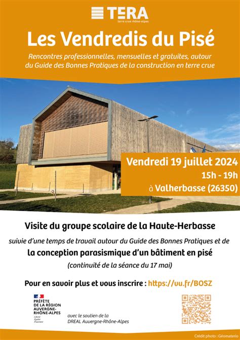 Vendredis du Pisé Groupe scolaire de la Haute Herbasse Rendez vous