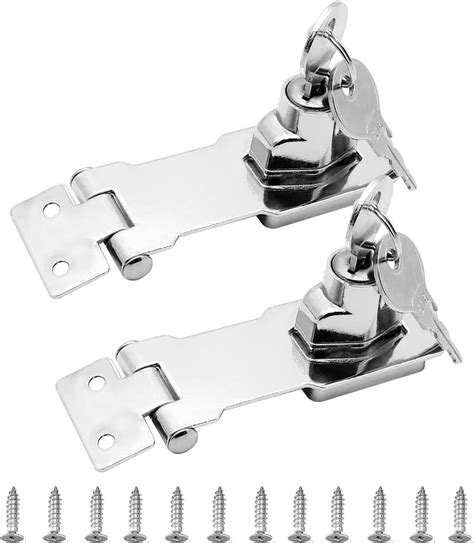 2 Stück Keyed Hasp Lock Sicherheitsüberfalle Abschließbar