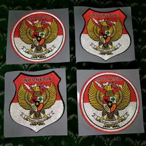 Jual Stiker Timbul Resin Reflektif Mengkilap Sticker Bulat Garuda