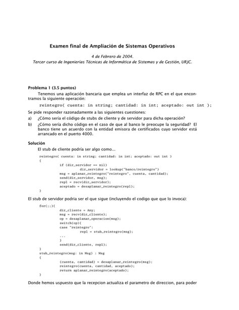 Examen final de Ampliación de Sistemas Operativos