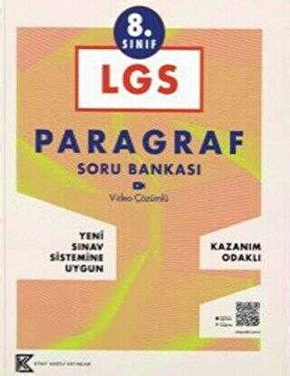 Kitap Vadisi Yayınları 8 Sınıf LGS Paragraf Soru Bankası Bkmkitap