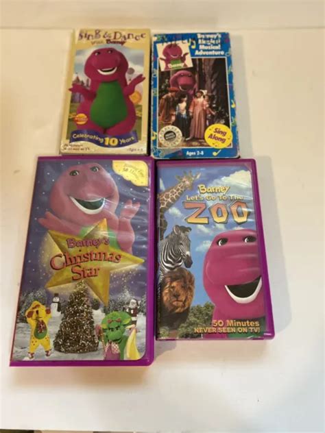 BARNEY VHS LOT of 4 Rare VHS Zoo Valentine Halloween Great Adventure $13.30 - PicClick CA