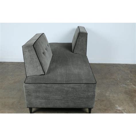 Modern Mohair Double Sided Sofa | Chairish