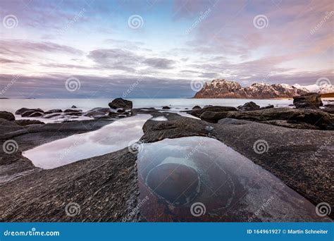 The Dragons Eye Is A Unique Natural Rock Formation At Uttakleiv Beach