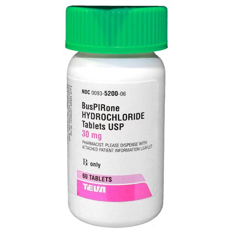 Buspirone Hcl 30mg Per Tablet