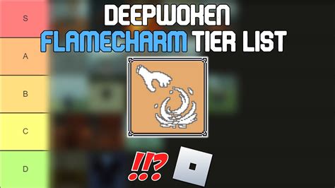 Deepwoken Flamecharm Tier List Roblox Tier Lists Youtube