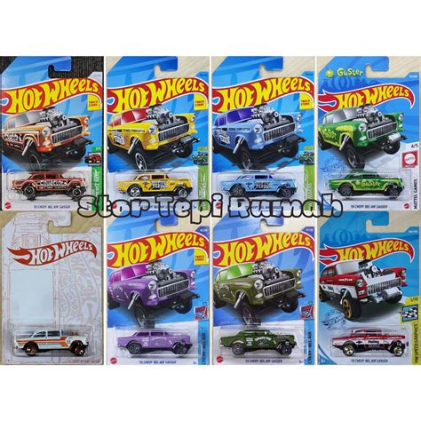 Hot Wheels 55 Chevy Bel Air Gasser 1955 Chevrolet Reverse Rake Mattel Games Mattel Games Pearl