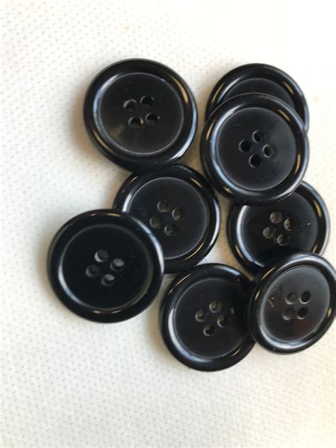 Black Buttons. Large Black Buttons. Shiny 4 Hole Size is - Etsy