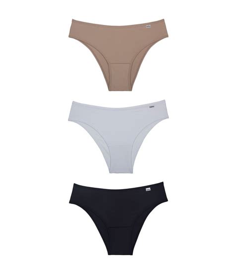 Kit Calcinhas Microfibra Delrio Mousse Branco Preto Lingerie Br