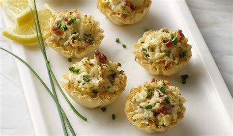 Cheesy Crab Stuffed Phyllo Cups Aqua Star