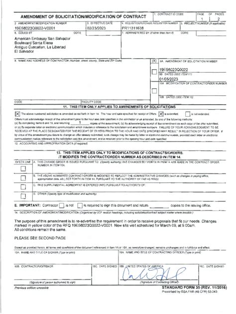 Fillable Online Sv Usembassy Ame Ndme Nt Modificati On Number Fax Email