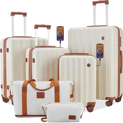 Imiomo Luggage Sets Piece Expandable Luggage Set Hardside Carry On