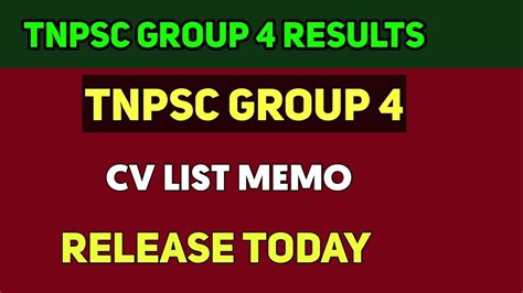 Tnpsc Group Result Ranking List Update Tnpsc Youtube