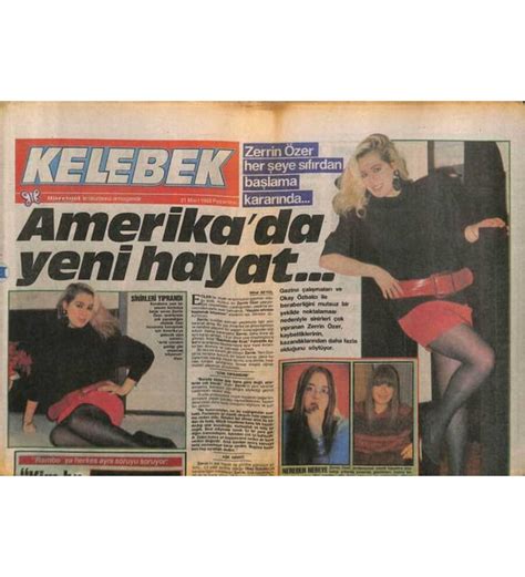 Hürriyet Gazetesi Kelebek Eki 21 Mart 1988 Zerrin Özer Her Şeye