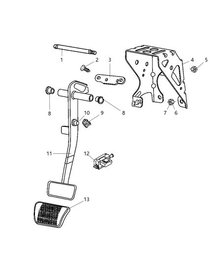 4683022 Genuine Mopar Shaft Brake Pedal Pivot