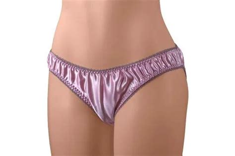 Buy Merise Womens Sexy Silk Satin Bikini Panties Navy Blue Lace Black Small Online At Best