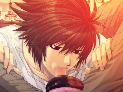 Rule 34 Between Legs Blowjob Censored Death Note Donut Food Food Play