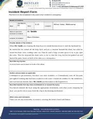 Incident Report Form Template Docx This Document Is Incident Report