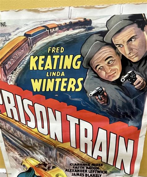 Lot Vintage 1938 Prison Train Columbia Pictures One Sheet Movie