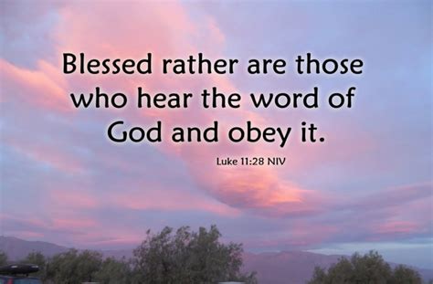 Blessed Are Those Who Hear And Obey Luke 11 27 28