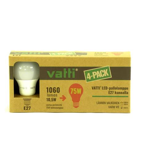 Pallolamppu Led 4 Pack 10 5W E27 Tavaratalo Hurrikaani