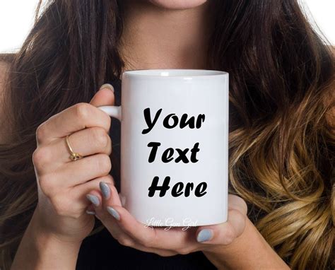 Custom Coffee Mug Personalized With Your Picture Or Text Etsy