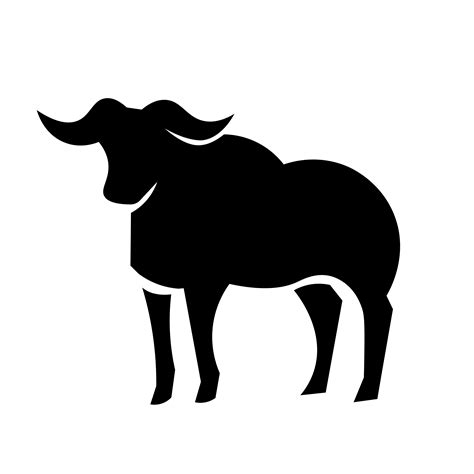 African Buffalo Icon Vector 583893 Vector Art At Vecteezy