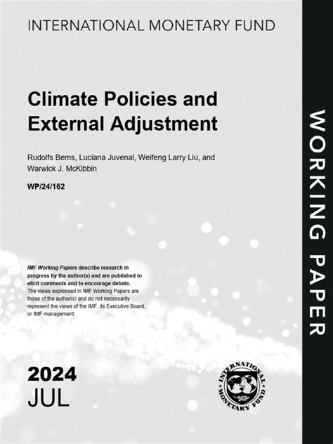 Climate Policies And External Adjustment Pdf Climate Change