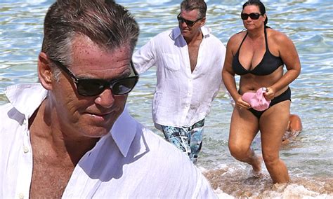 Pierce Brosnan Watches On As Bikini Clad Wife Keely Shaye Smith Takes A