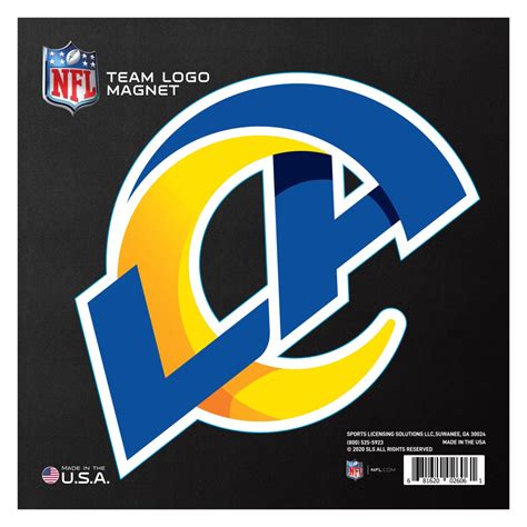 Officially Licensed Nfl Los Angeles Rams Large Team Logo Magnet