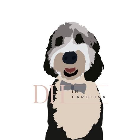 Sheepadoodle Dog Art Etsy