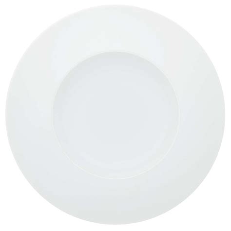 Prato fundo de porcelana branca Ø 24 9 x 3 5 cm Rota da Seda Branco