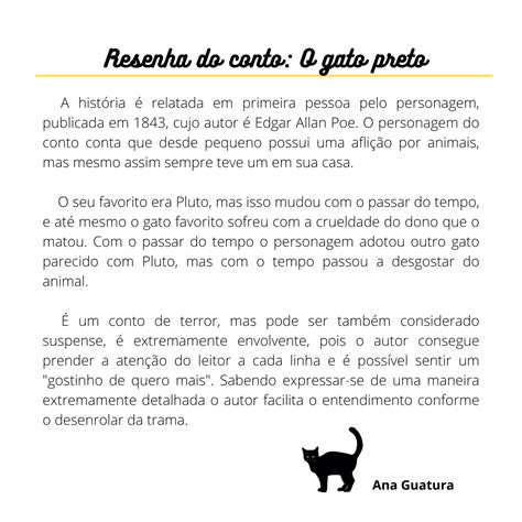 Resenha Do Conto O Gato Preto Literatura