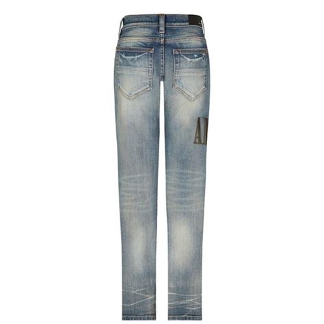 Amiri Childrens Camo Logo Jeans Kids Slim Jeans Flannels