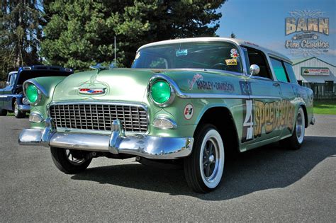 1955, Chevrolet, Chevy, Nomad, Belair, Gasser, Pro, Stocl, Drag ...