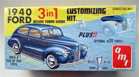 1/25 AMT ***-*** **** FORD Deluxe Tudor Sedan 3in1 Customizing kit circa 1960 | Plastic model ...