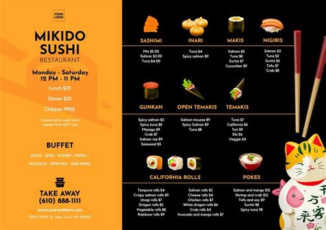 Create A Free Japanese Menu Design Online