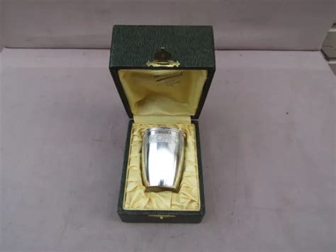 Ancienne Timbale En Coffret Argent Massif T Te De Minerve Orf Vre E