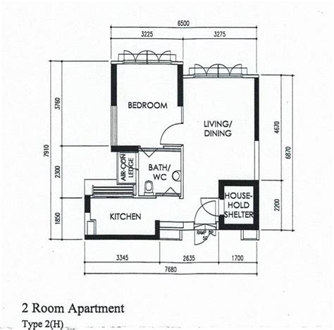 2 Room Hdb Flat Floor Plan Floorplans Click