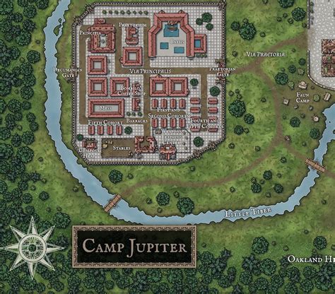 Camp Jupiter Map DIGITAL DOWNLOAD Percy Jackson Roman Camp Map PJO ...