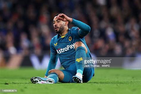 Matheus Cunha of Wolverhampton Wanderers reacts during the Premier... News Photo - Getty Images