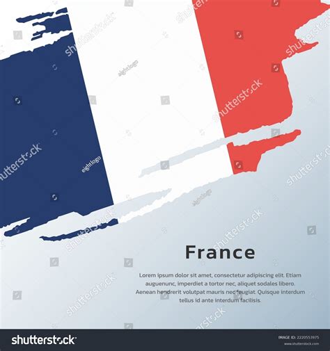 Illustration France Flag Template Stock Vector Royalty Free