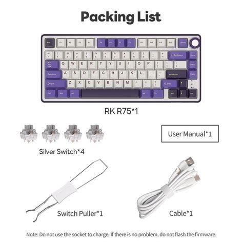 ROYAL KLUDGE RK R75 Hot Swappable RGB Mechanical Keyboard Wired